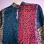 Vilagallo EU 40 US 8 Lola Shirt in Pongo Print Blouse Animal Print Multicolor Blue Photo 6