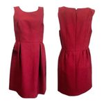 J.Crew Ladies Berry Red Wool Pleated Jumper Shift Dress ~ Women's Size 12 Photo 2