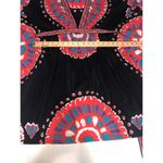 Trina Turk  Yucateca Tunic Swim Cover Dress Size S Black Red Multi Short Caftan Photo 7