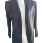 Misook NWT Dark Brown Open Front Snake Print Cardigan S Photo 0