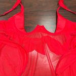 Adore Me  Brains Unlined Red Tie Front Babydoll Lingerie Size Large Photo 4