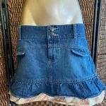 Size M//Y2K Denim and Plaid Low Rise Mini Skirt Photo 1