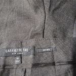 Lafayette 148 New York Irving Wool Dress Slacks Women's 12 Gray Flat Front Work Photo 4