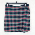 Vineyard Vines  Skirt Women SIze 0 Flannel Fall Jolly Plaid Stamp Mini Pencil Red Photo 0