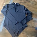 H&M  black long sleeve bodysuit front‎ keyhole cut out size L Photo 1