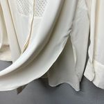 H&M  Perforated Cream Tunic Top Womens Large Party Business Career Quiet Luxury Photo 9