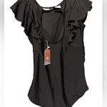Chic Black Ruffle One Photo 1
