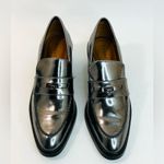 Coach  Heath Block Heel Penny Loafer Mirror Metallic Leather size 9 EUC Photo 3