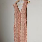 AFRM Womens Medium Ariana Sleeveless Dress Pink/Nude Snakeskin Mesh Bodycon Sexy Pink Photo 15