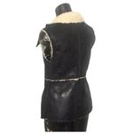 Sanctuary Faux Suede Sherpa Shearling Vest Black Size Small Photo 3