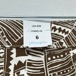 J. McLaughlin  Lexi Jean 6 NWT $178 Skinny Stretch Printed Brown White Geo Palm‎ Photo 3