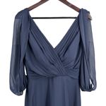 Jenny‎ Packham Dress Floor Length Midnight Blue Lux Chiffon Formal Size 6 New Photo 1