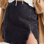 Free People {6}  We The Free Midnight Magic Black Denim Skirt Photo 0