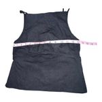 Free People  James Black Linen Crop Tank Top Adjustable Straps Open Back‎ Size XS Photo 10