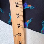 Ranna Gill Blue Bird Print Cap Sleeve Blouse Womens S Crochet Top Shirt Anthro Photo 4