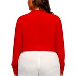 Hanna Nikole Elegant Red Mock neck bow tie Women's Blouse Size 18W Photo 3