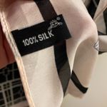 Womens 100% Silk Scarf Black White Rope Print Nautical 72” L X 36” W 72x36 NWT Photo 4