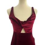 Lovely Twist Front Velvet Cutout Maxi Cabernet Size 0 New Photo 1