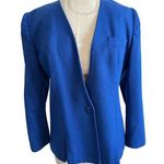 Sasson Women's Royal Blue Wool Blend Blazer Size 8/9 Photo 0