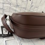 Armani Exchange Brown saddle messenger Crossbody Bag – AX Logo Clasp, NWT Photo 8