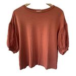 Earth Music & Ecology 100% Cotton Drop Shoulder Short Balloon Sleeve One Size Orange Size undefined Photo 0