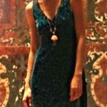 Moulinette Soeurs Anthropologie Matilija Dress Silk Velvet Teal 0 Whimsigoth Photo 2