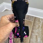 Betsey Johnson BETSEYVILLE by  5 inch‎ Black Stiletto Heels Peep Toe Shoes Sz 8.5 Photo 10