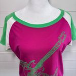 Diesel Y2K Vintage Pink and Green Women's Top Size L Photo 1
