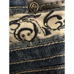 Red Rivet  Boot Cut Bandana Rhinestone Pocket Medium Wash Denim Jeans Size 13 Photo 5