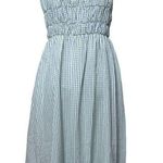 Love, Bonito Smocked Midi Dress Green Gingham Women’s M Back Tie Size M Photo 0