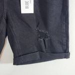 Blue Savvy  Black Distressed Jean Shorts NWT Size 22 Mid-Rise Black Denim Shorts Photo 2