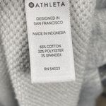 Athleta Wrap Open Cardigan Size M Light Grey Embroidered Carolina Breeze Photo 4