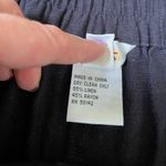 Talbots linen blend wide leg capri crop pants womens size 16 navy blue Photo 6