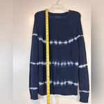 American Eagle Outfitters Navy Raglan Crew Neck Tie Dye Sweater Women’s Large Photo 2