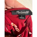 Madewell  Red Birds of Paradise Floral Print Button Up Short Sleeve Top Size S Photo 4