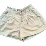 American Eagle green shorts small paper bag cinch waist women's sage preppy cute Photo 0