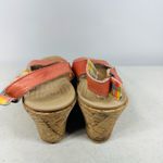 Crocs  Coral and Tan Wedge Sandals size 7 Photo 4