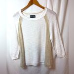 Michael Stars NWOT  White and Cream Pullover Sweater Comfort Knit Relaxed Sz M/L Photo 0