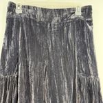Natural Life  Velvet Wide Leg Pants Women M Elastic Waist Boho Tiered Photo 1
