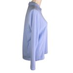 Lands' End Anyweather Fleece Quarter Zip Pullover Clear Blue Sky M 10-12 New Photo 5