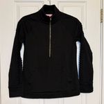 Lilly Pulitzer  | Skipper Popover Pullover 1/2 Zip Sweater Black Gold Crochet XS Photo 1