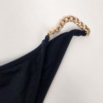 l*space L* Van Damme Bikini Bottom Bitsy in Black Size Small Gold Chain NWT Photo 3