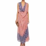Diane Von Furstenberg  | Naira Bis 100% Silk Geometric Drapey Maxi Dress size 2 Photo 3