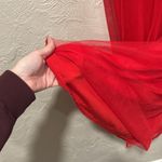 Lulus Queen Behavior Strapless Ruched Red Tulle Maxi Dress Size Small NWT Photo 1