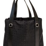 BVLGARI Authentic Canvas Monogram Tote with Leather Trim Black Photo 0