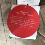 Liz Claiborne  Womens Top Button Down Faux Suede Boxy Stain Resistant Beige PM Photo 3