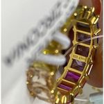 Rachel Zoe NWT Sterling Silver Size 7 ICE Rainbow CZ Eternity Band Ring Vermeil Photo 3