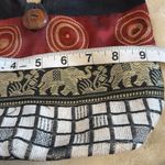 BLACK CLOTH MINI BAG RED SATIN METALLIC AND COTTON WITH ELEPHANT DESIGN Photo 7