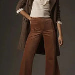 Pilcro NWT  Brown Velvet Pull-On Mid-Rise Retro Flare Jeans Pants Women's Size 27 Photo 0