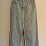 ZARA TRF Mid Waist Long Denim Maxi Midi Skirt Size Small Light Wash Front Slit Photo 0